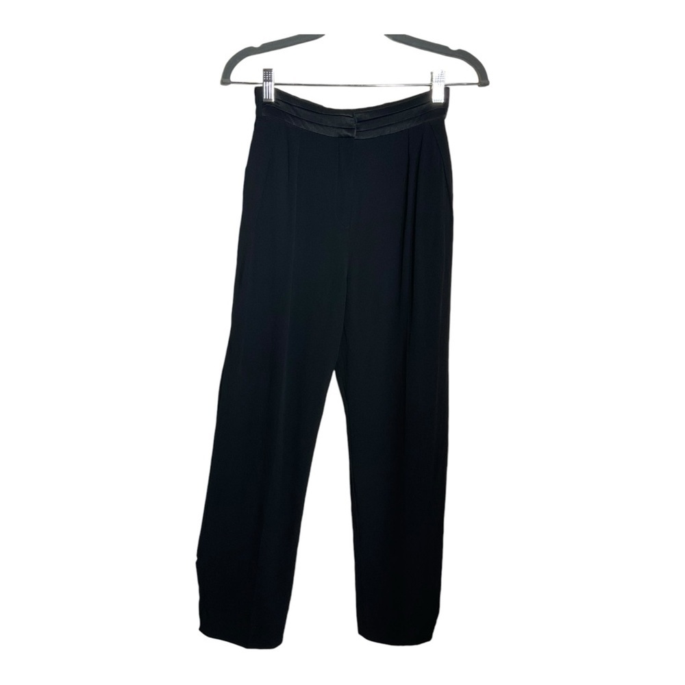 H&M Women’s Black Trouser Business High Rise Straight Leg Pants Size 4
